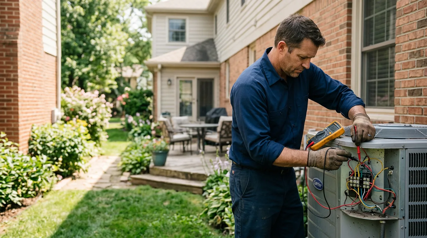 HVAC technician working near Friedens, PA